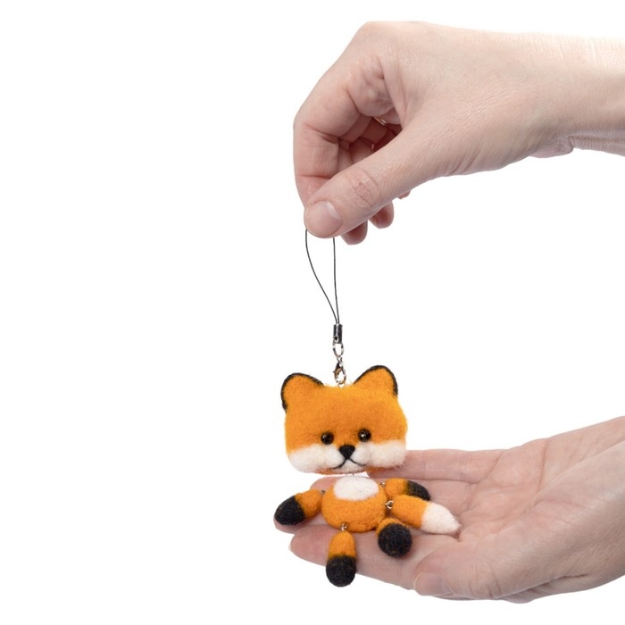 Игрушка брелок «Лисёнок», валяние шерстью Игрушка брелок «Лисёнок», валяние шерстью