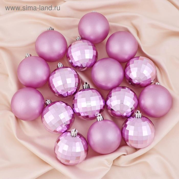 Набор шаров пластик d-7 см, 16 шт Набор шаров пластик d-7 см, 16 шт "Диско микс"