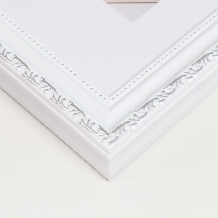 Фоторамка пластик Фоторамка пластик "МИРАМ" 15х21 см, (пластиковый экран), белый