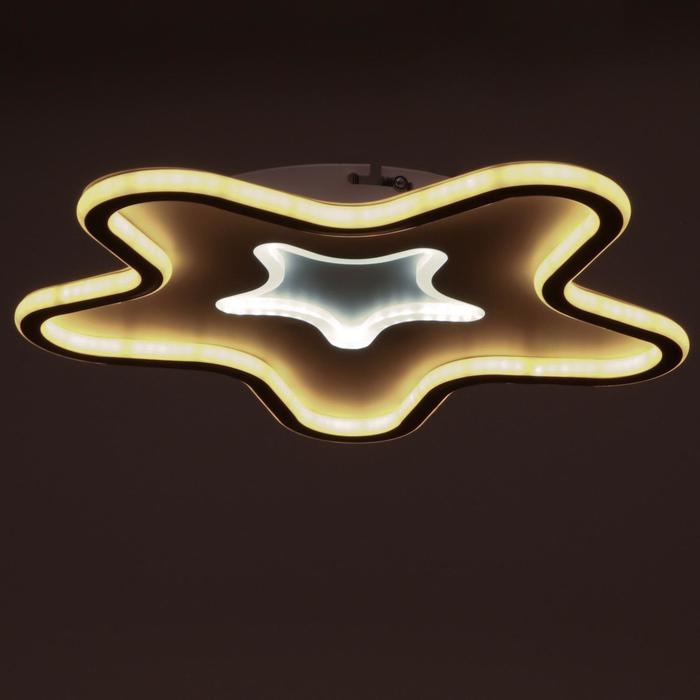 Люстра с ПДУ 1201/1 LED 90Вт 3000-6000К белый 47х47х8 см BayerLux