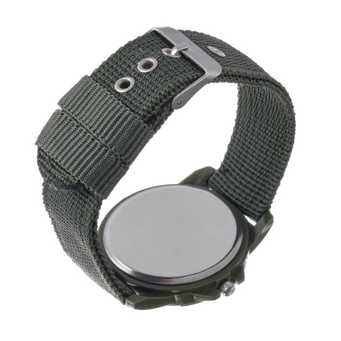 Часы наручные кварцевые мужские Genius ARMY, d-4.5 см, ремешок текстиль 23.5 см, хаки Часы наручные кварцевые мужские Genius ARMY, d-4.5 см, ремешок текстиль 23.5 см, хаки