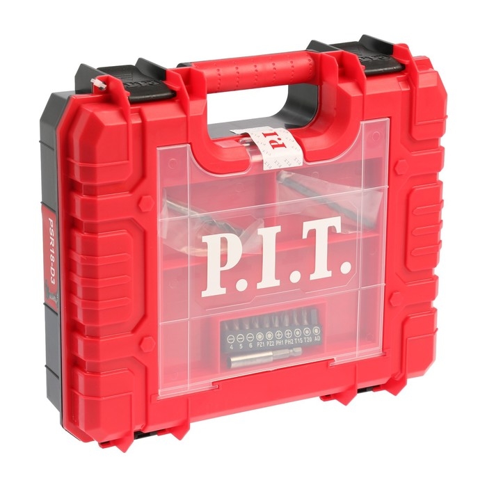 Дрель-шуруповерт P.I.T. PSR18-D3, 20 В, 350/1350 об/мин, 2х1.5 Ач, Li-ion, 30 Нм, кейс