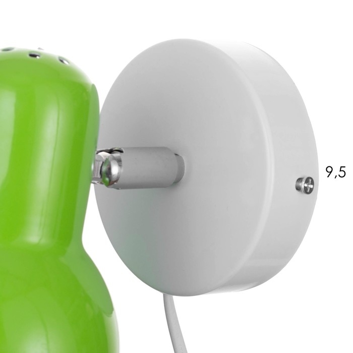 Бра с проводом  Бра с проводом "Севантос" Е27 40Вт зеленый 9х9х14 см