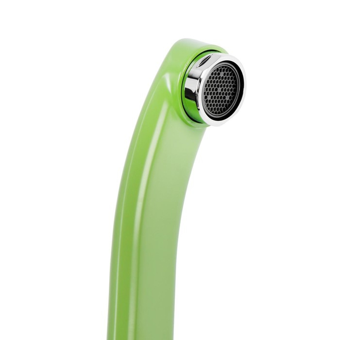 Смеситель для кухни Accoona A4166K, однорычажный, с гайкой, зеленый Смеситель для кухни Accoona A4166K, однорычажный, с гайкой, зеленый