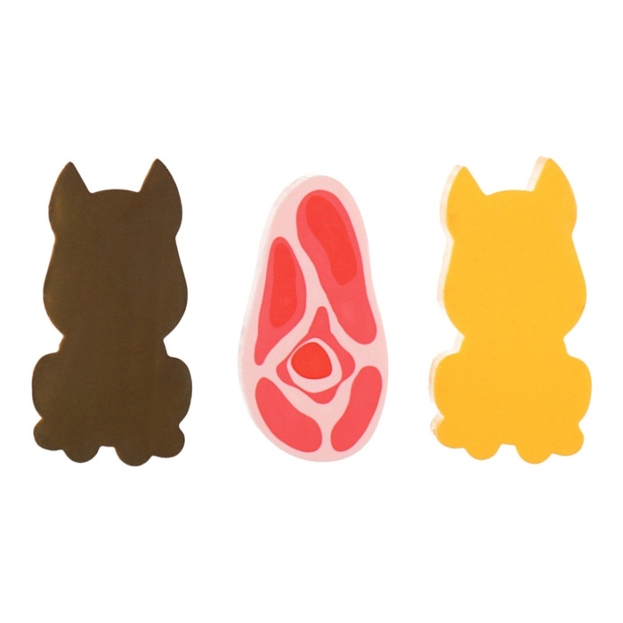 Ластик deVENTE Happy Friends, набор 6 штук, 42х22х7мм и 40х21х5мм, железная банка Ластик deVENTE Happy Friends, набор 6 штук, 42х22х7мм и 40х21х5мм, железная банка