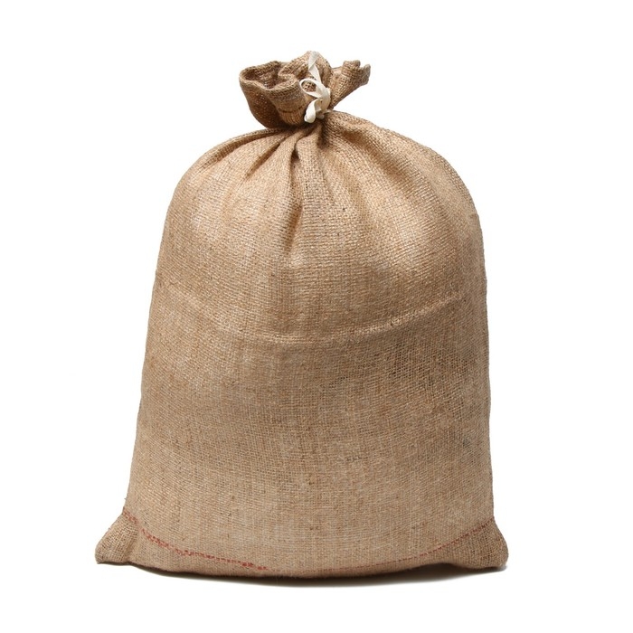 Мешок джутовый, 50 × 69 см, плотность 260 г/м², плетение 46 × 34 нити, с завязками Мешок джутовый, 50 × 69 см, плотность 260 г/м², плетение 46 × 34 нити, с завязками