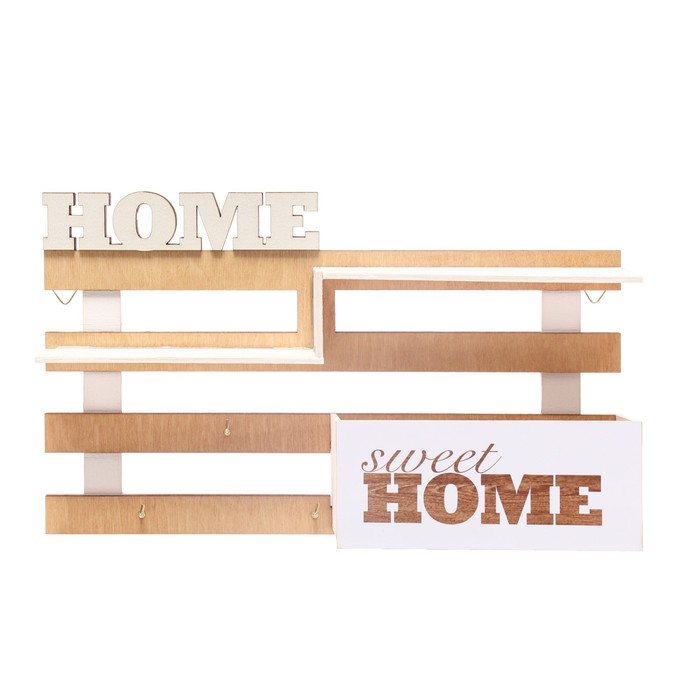 Ключница настенная с полкой «Ступеньки», 30 х 18 см. Ключница настенная с полкой «Ступеньки», 30 х 18 см.