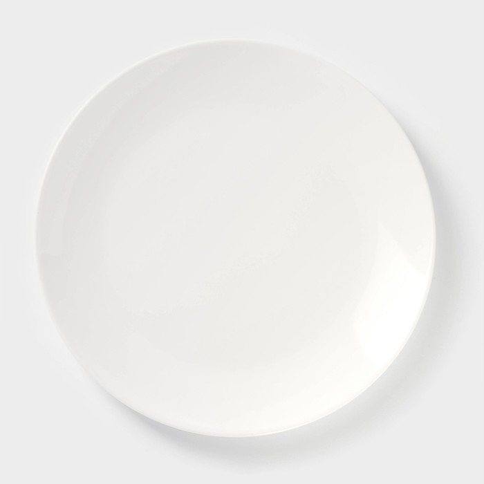 Тарелка фарфоровая обеденная с утолщённым краем Wilmax Olivia Pro, d=23 см, цвет белый Тарелка фарфоровая обеденная с утолщённым краем Wilmax Olivia Pro, d=23 см, цвет белый