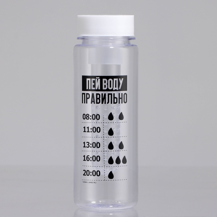 Бутылка для воды «Пей воду правильно», 500 мл Бутылка для воды «Пей воду правильно», 500 мл