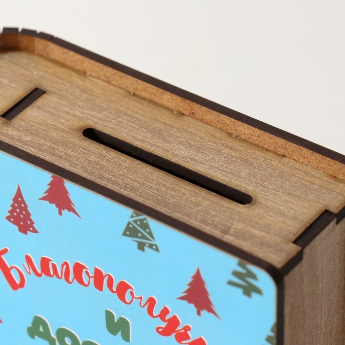 Новогодняя копилка-шкатулка  Новогодняя копилка-шкатулка "Благополучия и достатка" 14х12х5 см