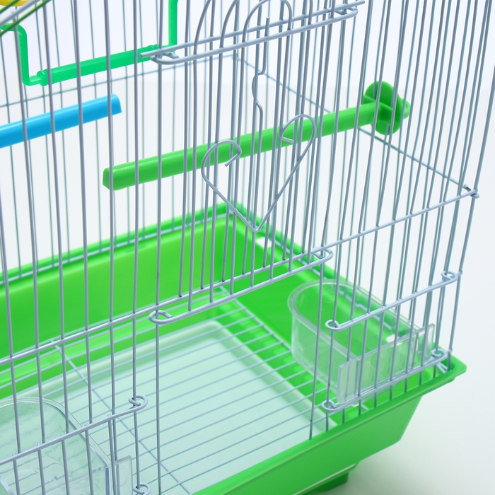 Клетка для птиц укомплектованная Bd-1/1d, 30 х 23 х 39 см, зелёная (фасовка 12 шт) Клетка для птиц укомплектованная Bd-1/1d, 30 х 23 х 39 см, зелёная (фасовка 12 шт)