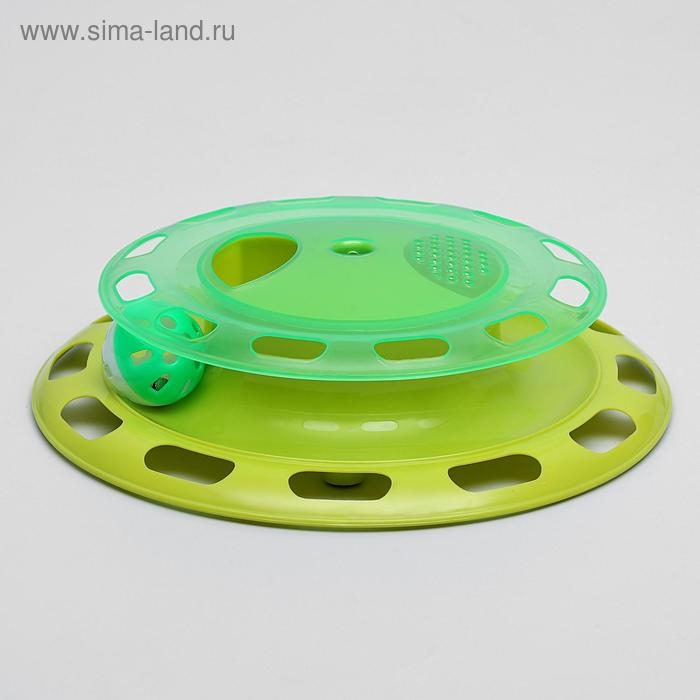 Игровой комплекс для кошек с отсеками для корма и шариком (картоная коробка), микс Игровой комплекс для кошек с отсеками для корма и шариком (картоная коробка), микс