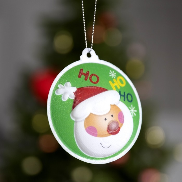 Световая подвеска «Дед Мороз» 7.5 см, батарейки LR44х3 (в комплекте), свечение мульти Световая подвеска «Дед Мороз» 7.5 см, батарейки LR44х3 (в комплекте), свечение мульти