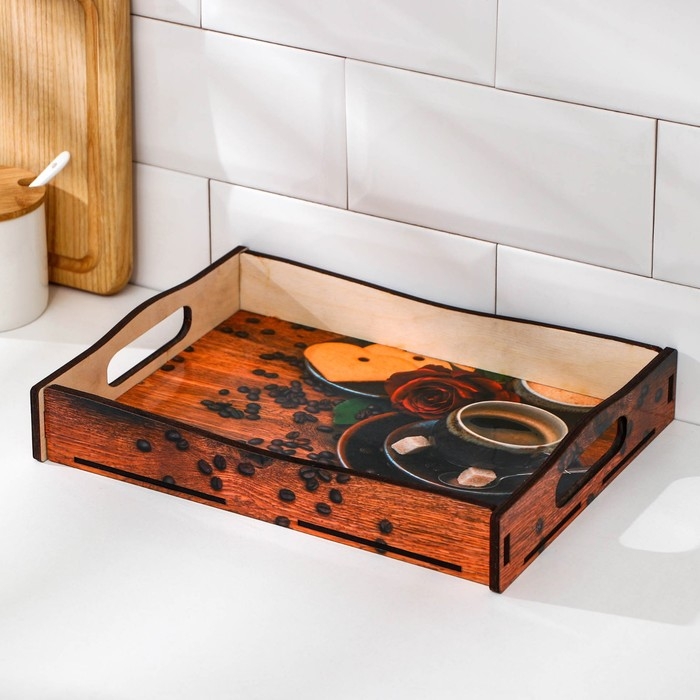 Поднос Доляна с рисунком, 29×22 см Поднос Доляна с рисунком, 29×22 см