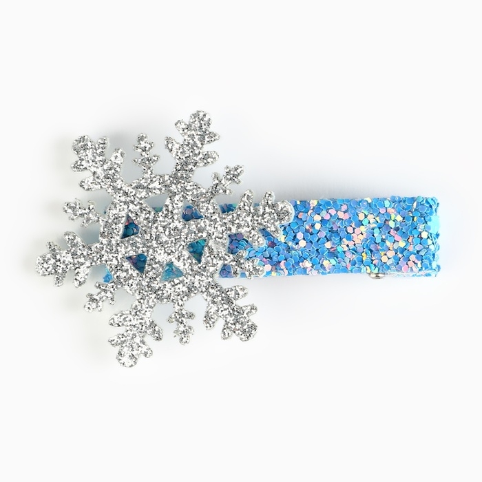 Заколка для волос новогодняя «Маленькой принцессе», на Новый год, снежинка, 15 х 5 см Заколка для волос новогодняя «Маленькой принцессе», на Новый год, снежинка, 15 х 5 см