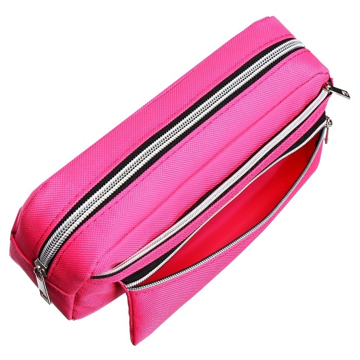 Пенал мягкий 3 отделения, 130 х 210 х 100 мм, объёмный, Calligrata, розовый Пенал мягкий 3 отделения, 130 х 210 х 100 мм, объёмный, Calligrata, розовый