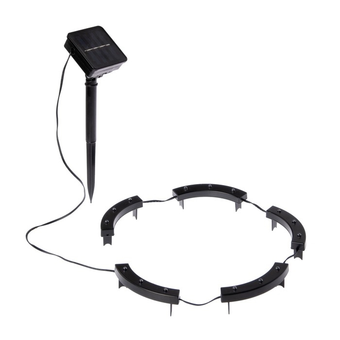 Садовый светильник на солнечной батарее «Обруч», 15 LED, свечение белое Садовый светильник на солнечной батарее «Обруч», 15 LED, свечение белое