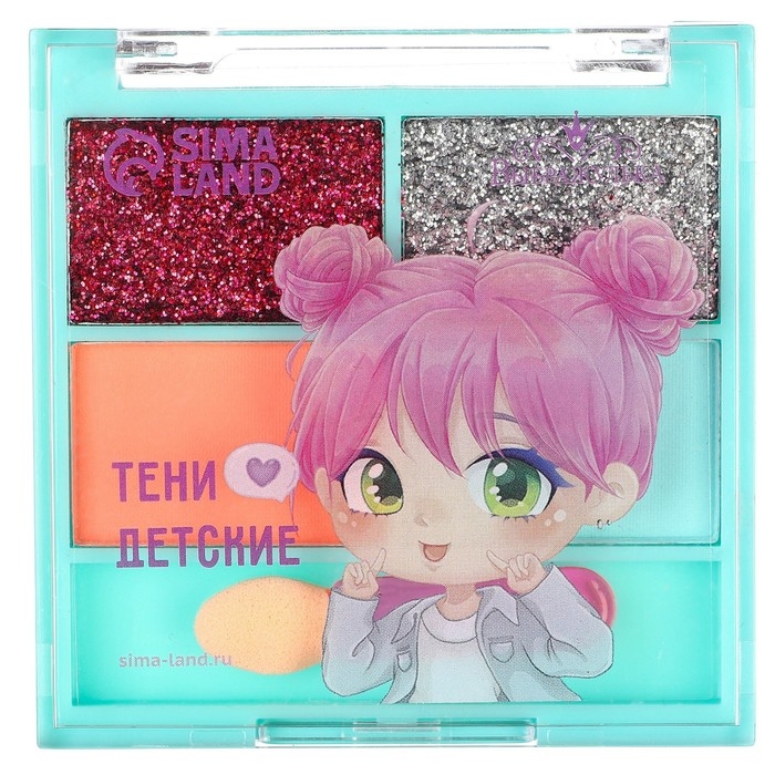 Тени для век детские, 4 цвета "Подружки", Сказочный патруль, МИКС