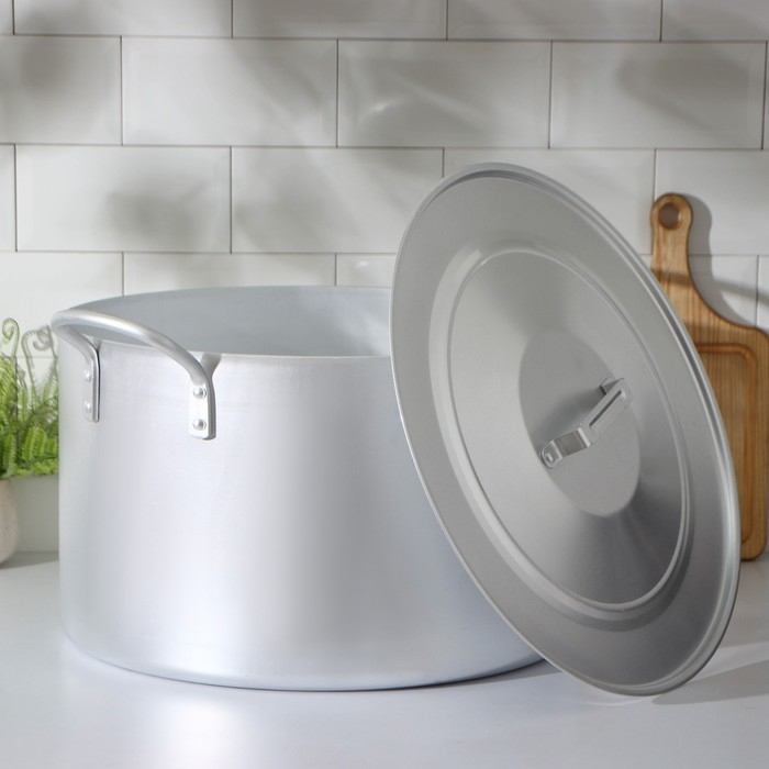 Котёл алюминиевый, 40 л, металлическая крышка Котёл алюминиевый, 40 л, металлическая крышка