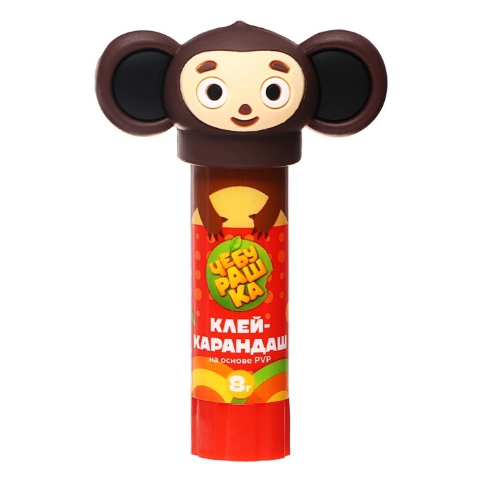 Клей-карандаш ПВП 8г, Мульти-Пульти с топпером Клей-карандаш ПВП 8г, Мульти-Пульти с топпером "Чебурашка"