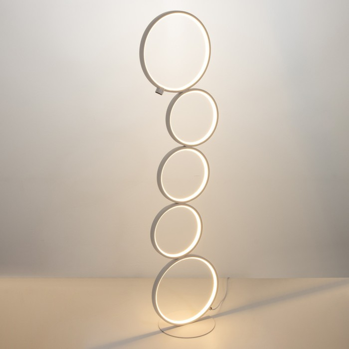 Торшер "Кольца" LED 45Вт 3000-6000К белый 30х30х115 см