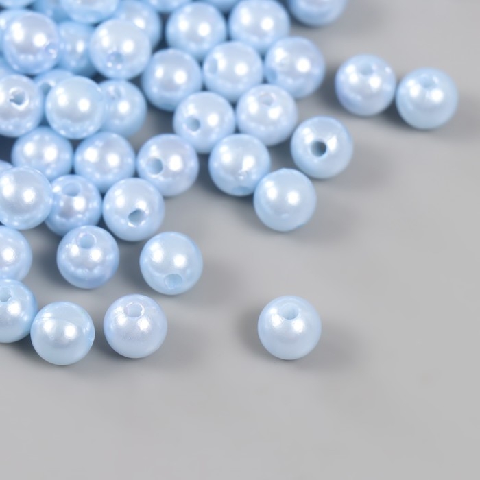 Набор бусин Набор бусин "Жемчуг" d 8 мм, 250 гр, тёмно-голубой
