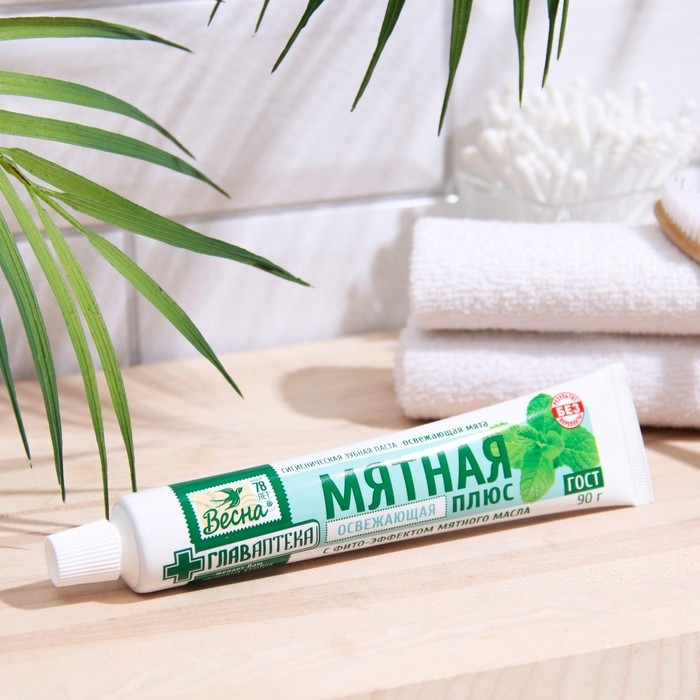 Зубная паста Весна Главаптека  Зубная паста Весна Главаптека "Мятная", 90 г, в пенале