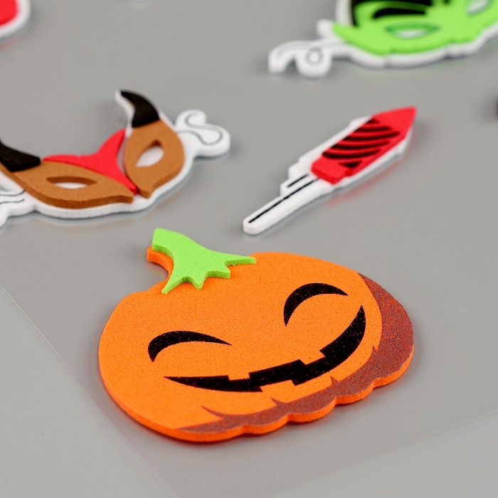 Набор наклеек из EVA  Набор наклеек из EVA "Хэллоуин", 12 шт