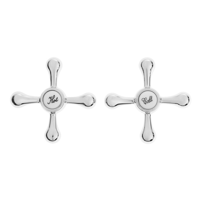 Ручка на смеситель ZEIN Z201, крест, для кран-букс со штоком на 24 шлица, цинк, цвет хром Ручка на смеситель ZEIN Z201, крест, для кран-букс со штоком на 24 шлица, цинк, цвет хром