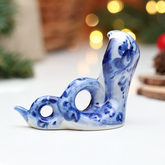 Сувенир Сувенир "Змея Кольцами", гжель