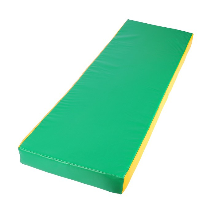 Мат, 150х50х10 см, цвет зелёный/жёлтый