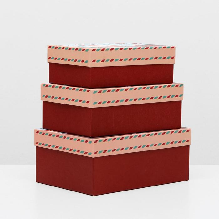 Набор коробок 3 в 1 "Письмо деду Морозу", 23 х 16 х 9,5 - 19 х 12 х 6,5 см