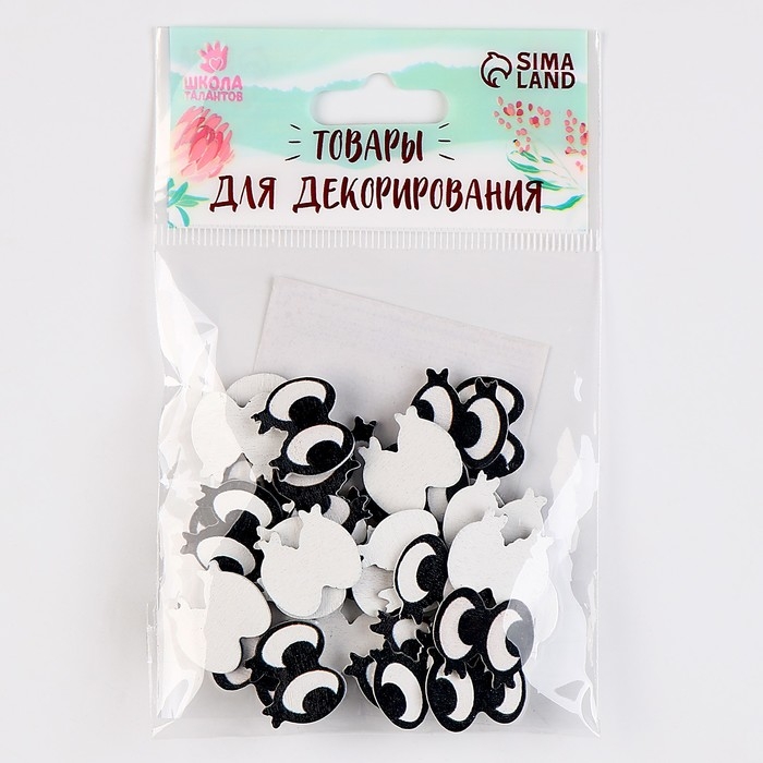 Глаза деревянные , набор 40 шт., размер 1 шт. — 1,6 × 1,5 см Глаза деревянные , набор 40 шт., размер 1 шт. — 1,6 × 1,5 см