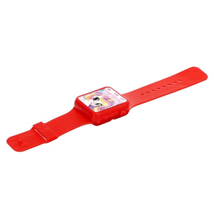 Музыкальные часики «Любимые пони», детские, звуковые эффекты, цвет красный Музыкальные часики «Любимые пони», детские, звуковые эффекты, цвет красный