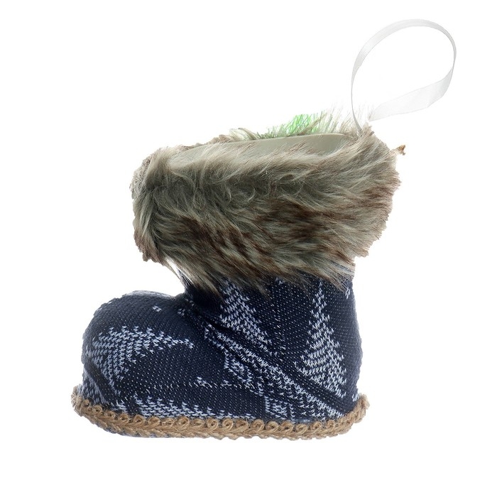 Конфетница «Сапожок», ёлки, цвет синий Конфетница «Сапожок», ёлки, цвет синий