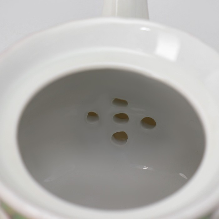 Набор чайный керамический на металлической подставке Доляна «Садовый дворик», 13 предметов: 6 чашек 200 мл, 6 блюдец d=14,1 см, чайник 1 л ㅤ Набор чайный керамический на металлической подставке Доляна «Садовый дворик», 13 предметов: 6 чашек 200 мл, 6 блюдец d=14,1 см, чайник 1 л ㅤ