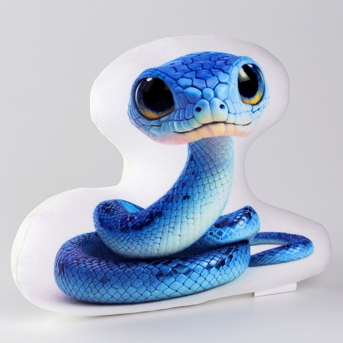 Новый год! Антистресс игрушка &laquo;Змея&raquo; синяя