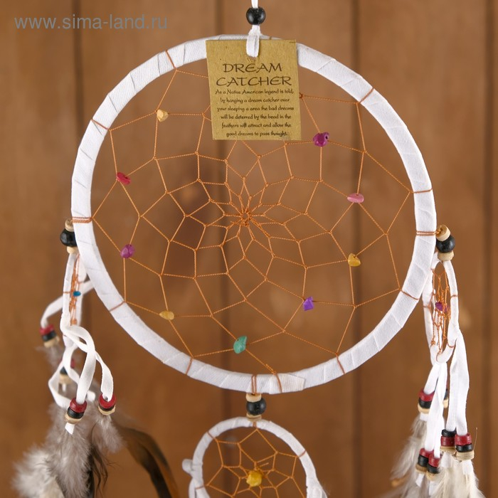 Ловец снов Ловец снов "Пять колец" белый 25х0,5х50 см