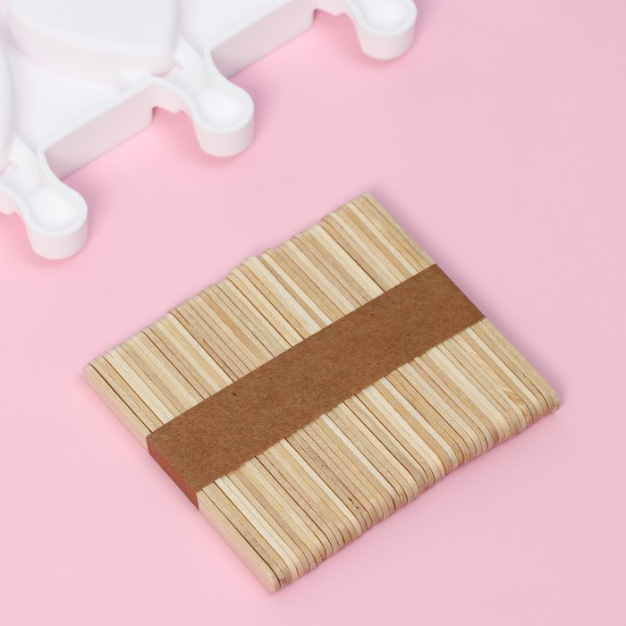 Форма для мороженого Доляна «Сердца. Макси», силикон, 49×6,5×2 см, 8 ячеек, палочки 50 шт, цвет белый Форма для мороженого Доляна «Сердца. Макси», силикон, 49×6,5×2 см, 8 ячеек, палочки 50 шт, цвет белый