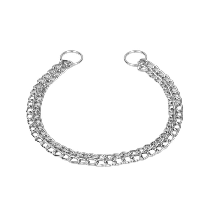 Ошейник - удавка металлический двухрядный, 45 см, толщина проволоки 2 мм Ошейник - удавка металлический двухрядный, 45 см, толщина проволоки 2 мм