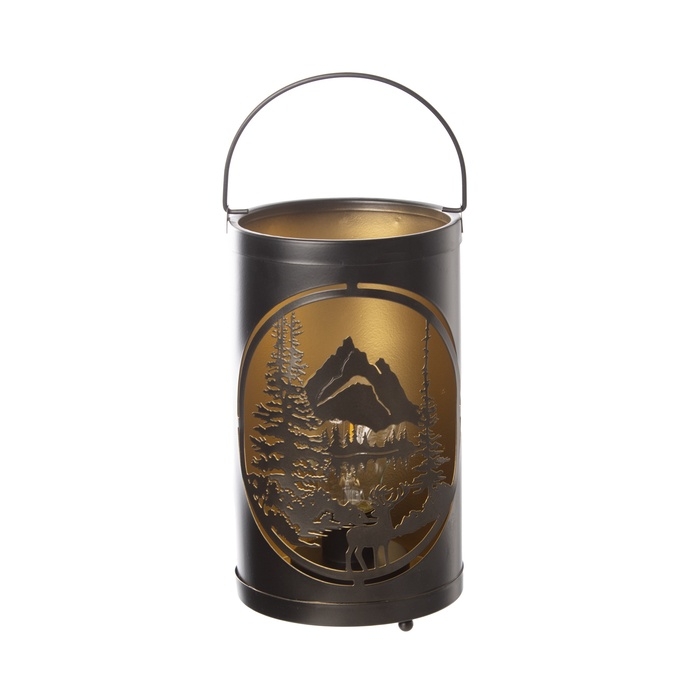 Светильник Светильник "Закат в лесу" LED 3хААА черный 12х12х20,5см