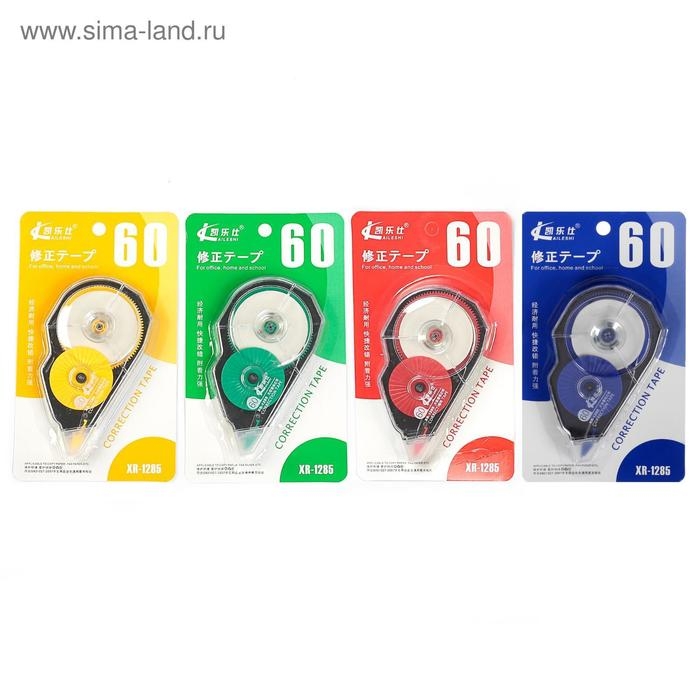 Корректор-лента Корректор-лента "Супер - длина" 60 м х 5 мм, корпус МИКС