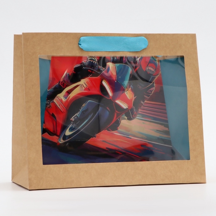 Пакет с PVC окном,  Пакет с PVC окном, "Мужской", 24 х 11 х 20 см