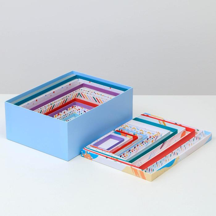 Набор коробок 15 в 1, упаковка подарочная, «Поздравляю!», 12 х 7 х 4 см - 46,6 х 35,2 х 17.5 см