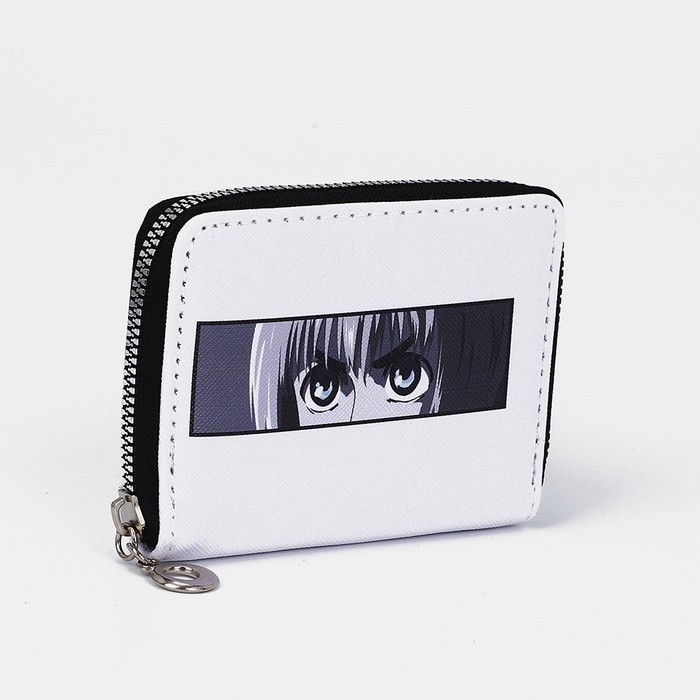 Кошелёк на молнии, отдел для карт, для монет, цвет белый Кошелёк на молнии, отдел для карт, для монет, цвет белый