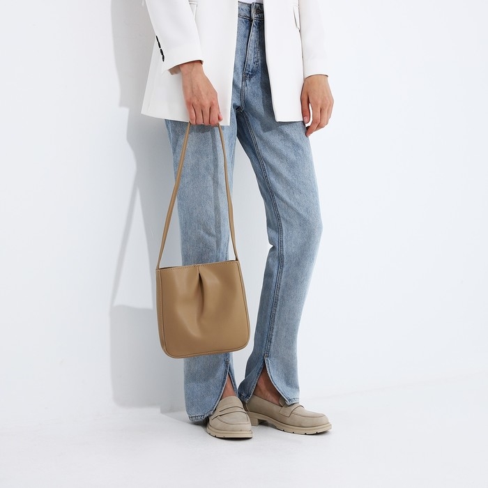 Сумка кросс-боди на молнии, цвет бежевый Сумка кросс-боди на молнии, цвет бежевый