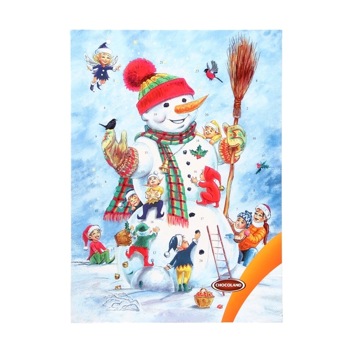 Адвент календарь с мини плитками из молочного шоколада, МИКС, 75 г Адвент календарь с мини плитками из молочного шоколада, МИКС, 75 г