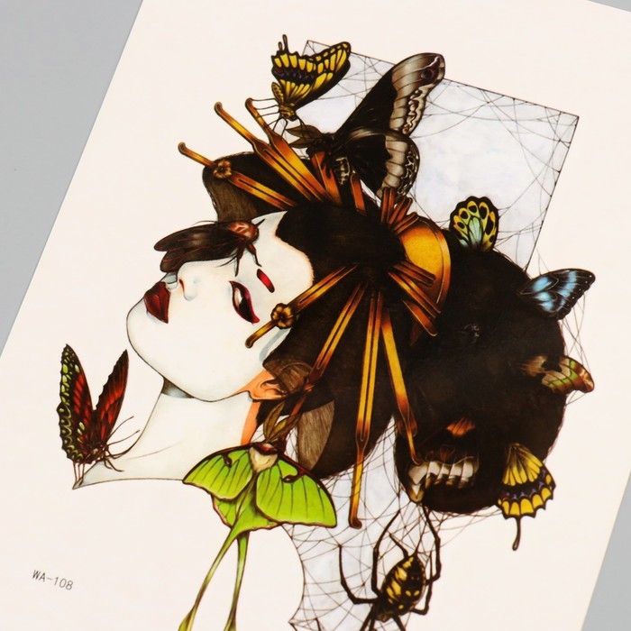 Татуировка на тело цветная Татуировка на тело цветная "Паучиха" 26,1х14,6 см