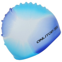 Шапочка для плавания взрослая ONLYTOP Swim, силиконовая, обхват 54-60 см, цвета МИКС