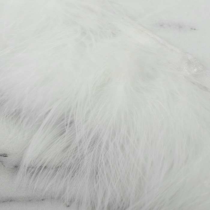 Тесьма с перьями марабу, 8-10 см, 5 ± 0,5 м, цвет белый Тесьма с перьями марабу, 8-10 см, 5 ± 0,5 м, цвет белый